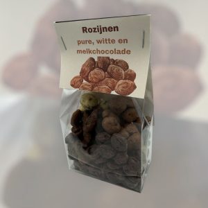 Rozijnen met chocolade